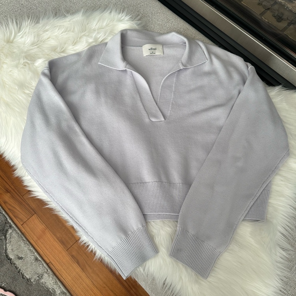 Aritzia Clara Merino Wool Sweater Wilfred Polo Old Money Business Preppy Winter